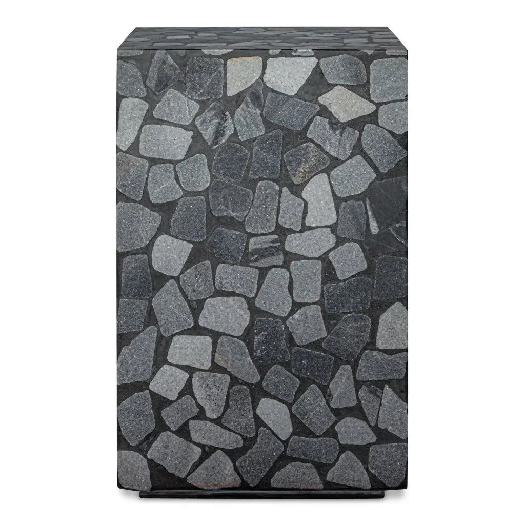 Kiri Black Marble Outdoor Side Table - LOOMLAN - Moe's Home - Outdoor Side Tables