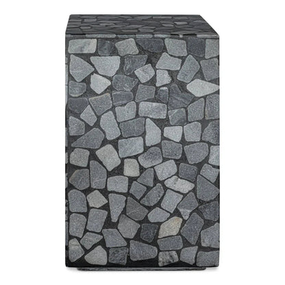 Kiri Black Marble Outdoor Side Table - LOOMLAN - Moe's Home - Outdoor Side Tables
