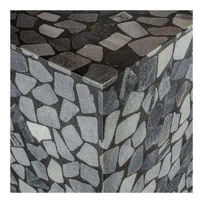 Kiri Black Marble Outdoor Side Table - LOOMLAN - Moe's Home - Outdoor Side Tables