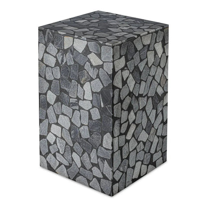 Kiri Black Marble Outdoor Side Table - LOOMLAN - Moe's Home - Outdoor Side Tables