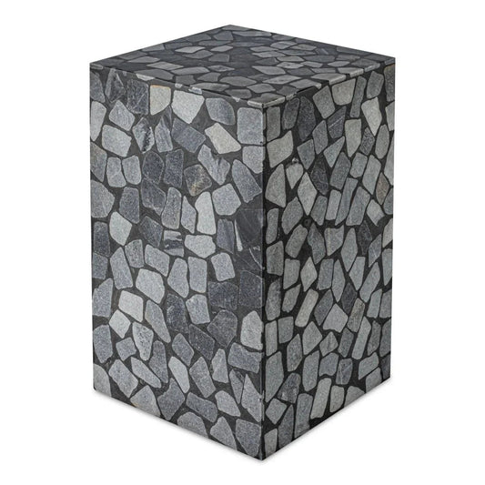 Kiri Black Marble Outdoor Side Table - LOOMLAN - Moe's Home - Outdoor Side Tables