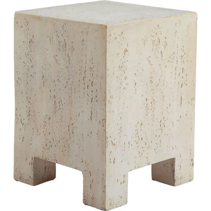 Kitara Metal Beige Square Side Table - LOOMLAN - Zuo Modern - Side Tables