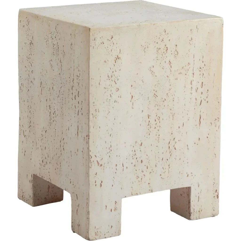Kitara Metal Beige Square Side Table - LOOMLAN - Zuo Modern - Side Tables