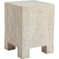 Kitara Metal Beige Square Side Table - LOOMLAN - Zuo Modern - Side Tables