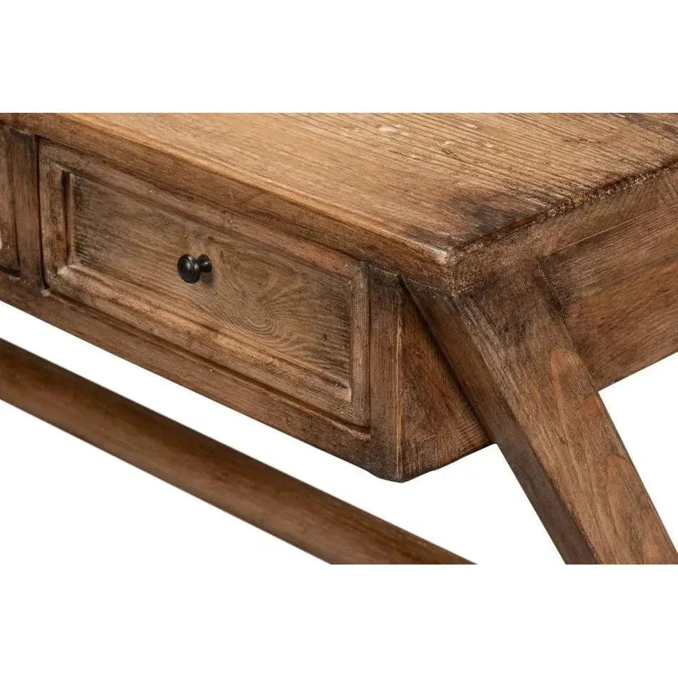 Kitchen Desk Brown-Home Office Desks-Sarreid-LOOMLAN