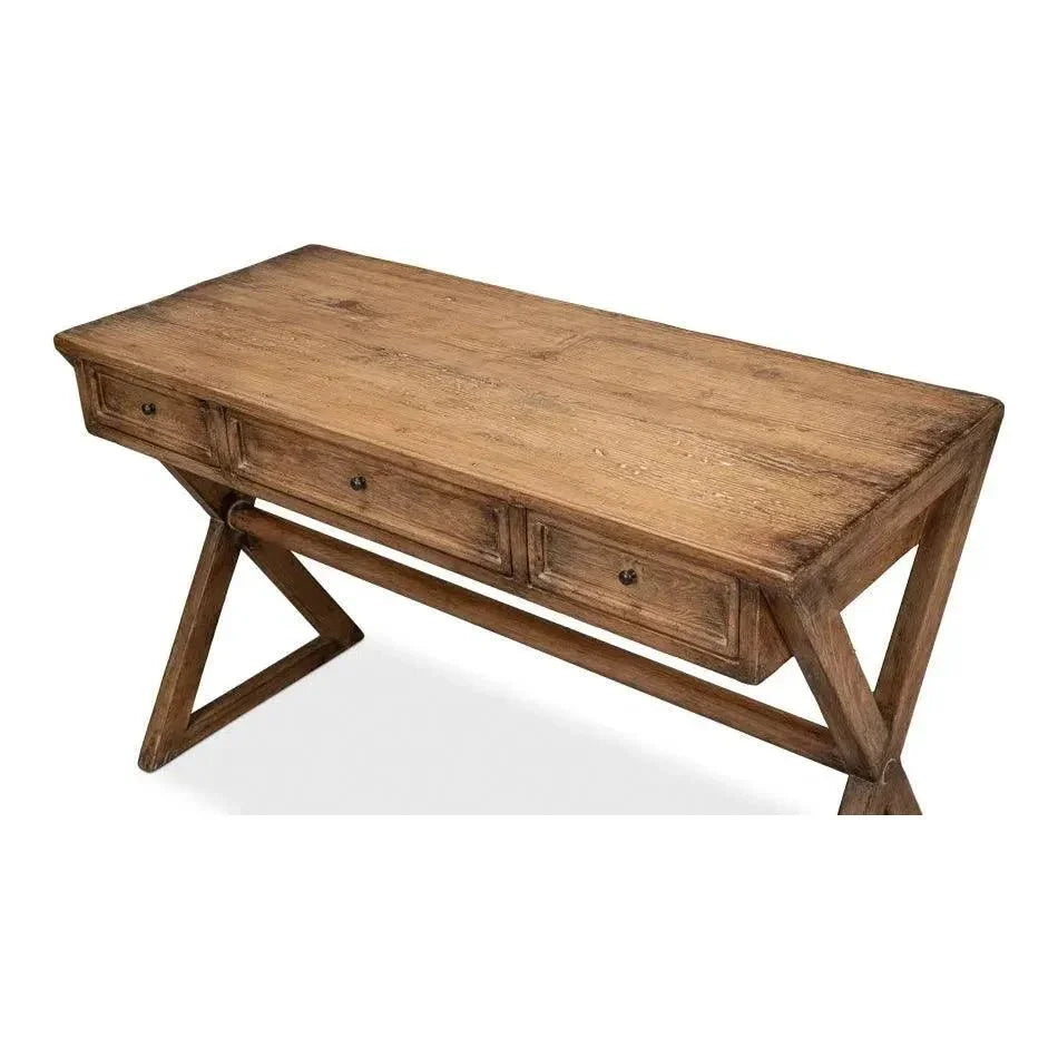 Kitchen Desk Brown-Home Office Desks-Sarreid-LOOMLAN