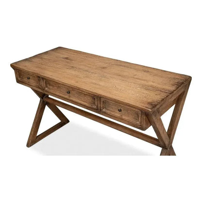 Kitchen Desk Brown-Home Office Desks-Sarreid-LOOMLAN