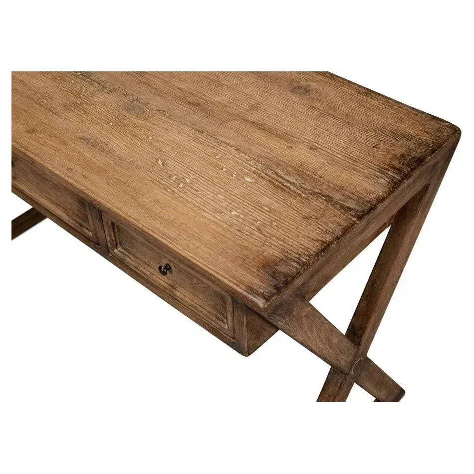 Kitchen Desk Brown-Home Office Desks-Sarreid-LOOMLAN