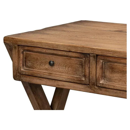 Kitchen Desk Brown-Home Office Desks-Sarreid-LOOMLAN