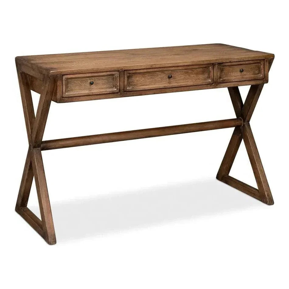 Kitchen Desk Brown-Home Office Desks-Sarreid-LOOMLAN