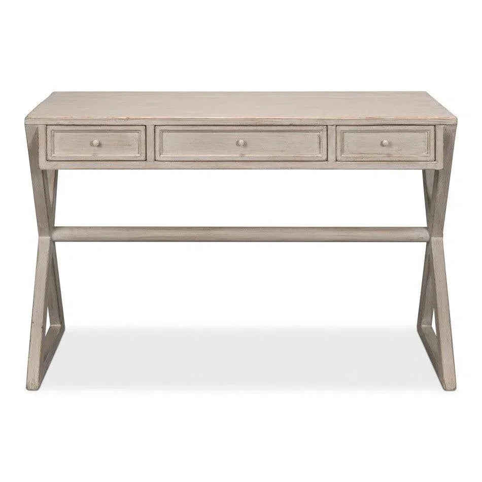 Kitchen Desk Stone Grey-Home Office Desks-Sarreid-LOOMLAN