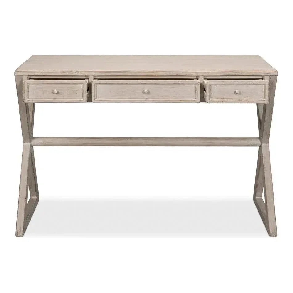 Kitchen Desk Stone Grey-Home Office Desks-Sarreid-LOOMLAN