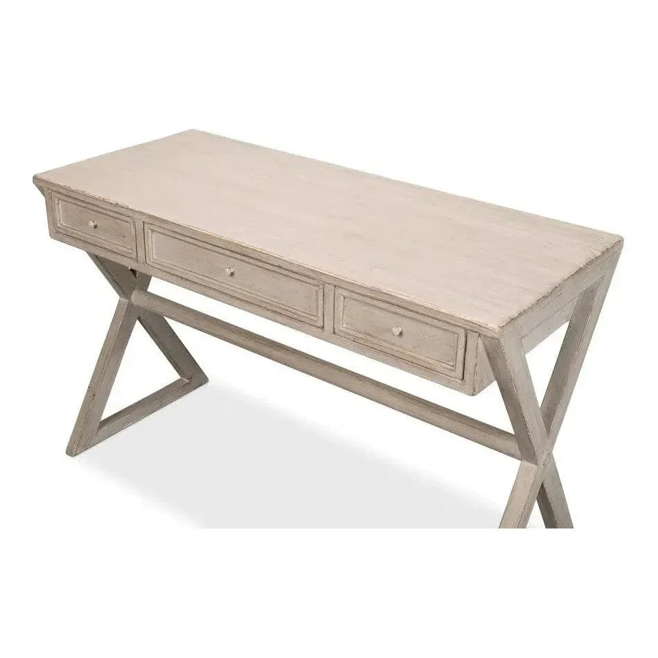 Kitchen Desk Stone Grey-Home Office Desks-Sarreid-LOOMLAN