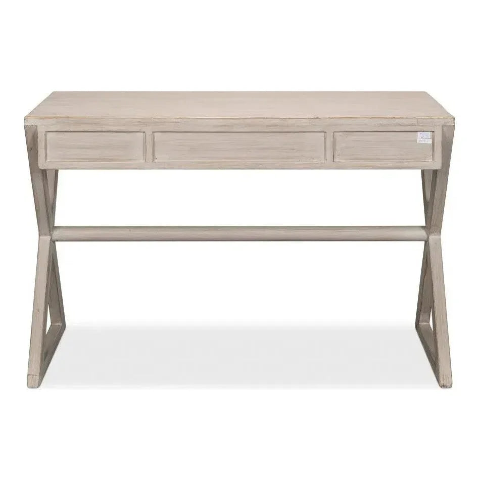 Kitchen Desk Stone Grey-Home Office Desks-Sarreid-LOOMLAN