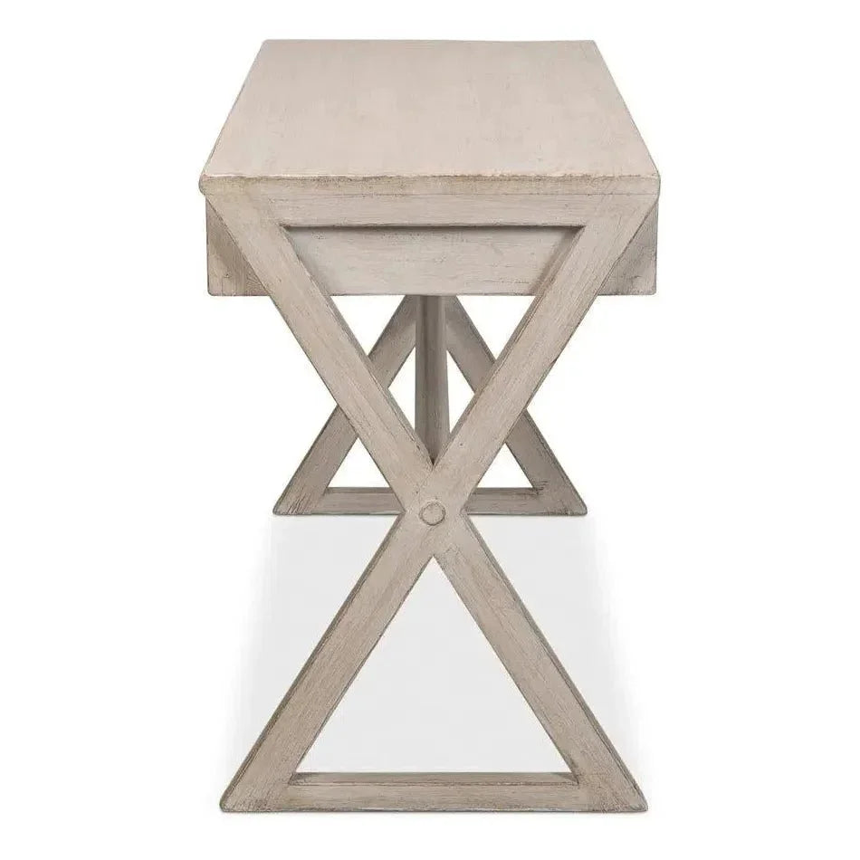 Kitchen Desk Stone Grey-Home Office Desks-Sarreid-LOOMLAN