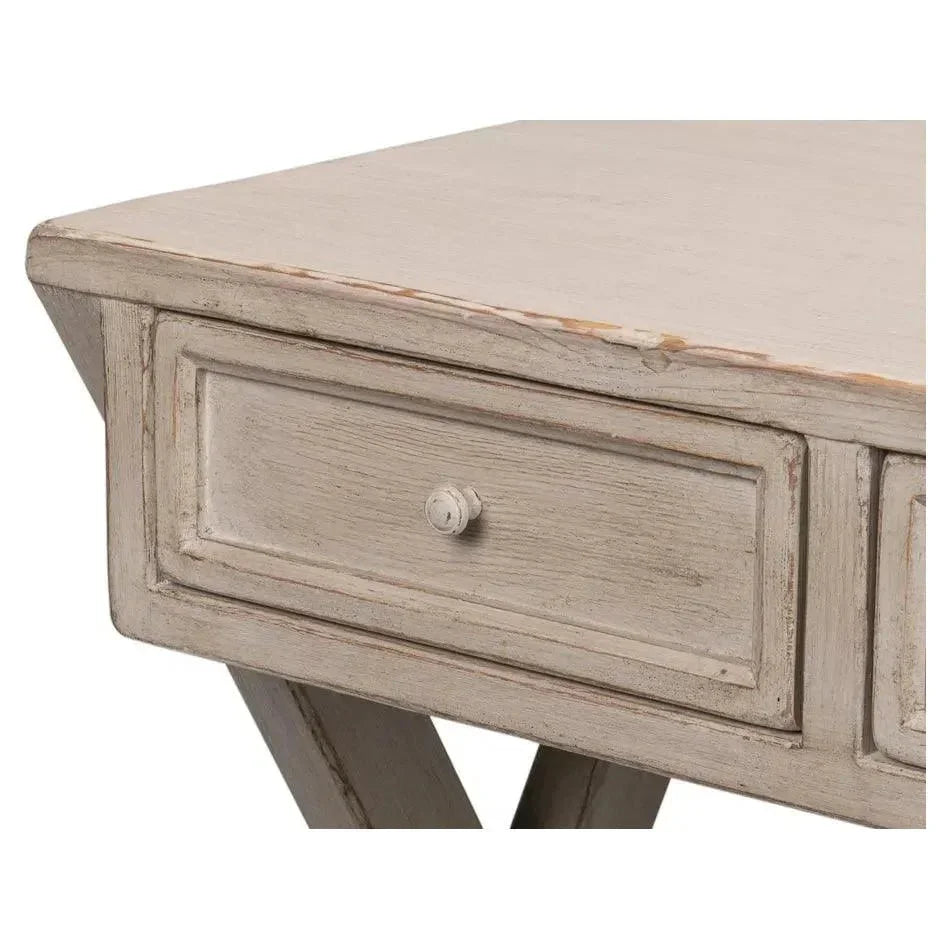 Kitchen Desk Stone Grey-Home Office Desks-Sarreid-LOOMLAN