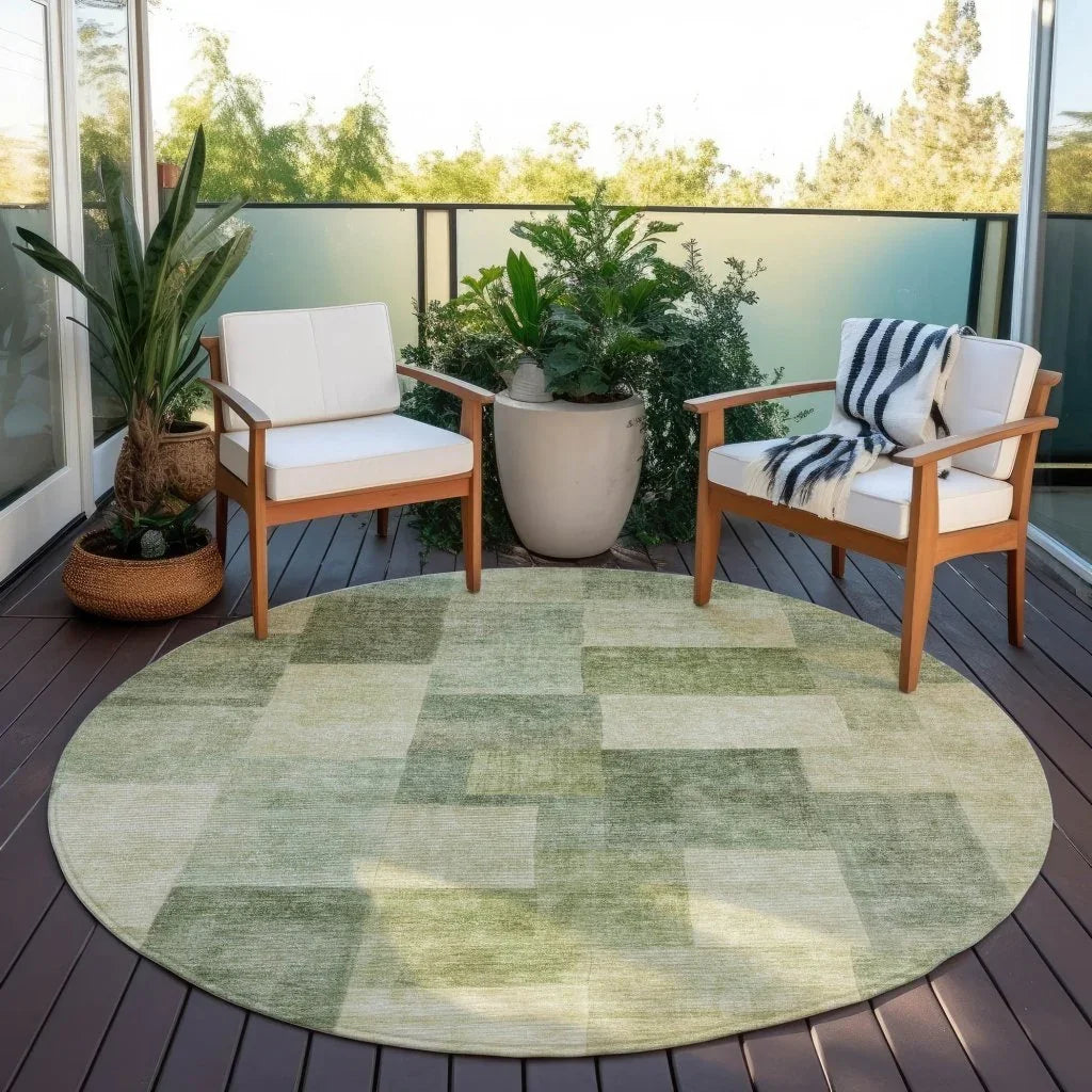 Kiva Green Washable Indoor - Outdoor Rug - LOOMLAN - LOOMLAN Rugs - Outdoor Rugs
