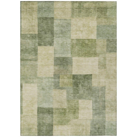 Kiva Green Washable Indoor - Outdoor Rug - LOOMLAN - LOOMLAN Rugs - Outdoor Rugs