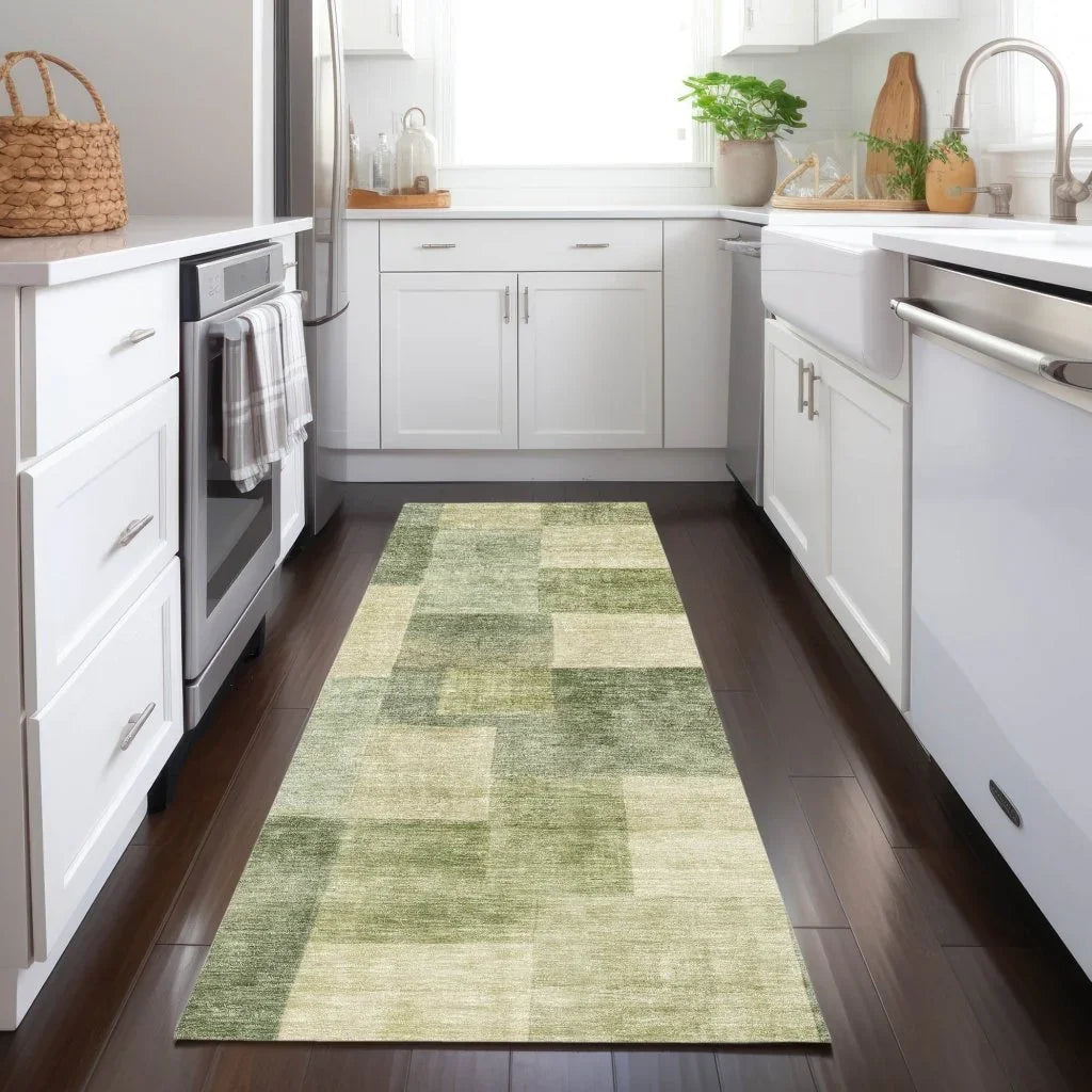 Kiva Green Washable Indoor - Outdoor Rug - LOOMLAN - LOOMLAN Rugs - Outdoor Rugs