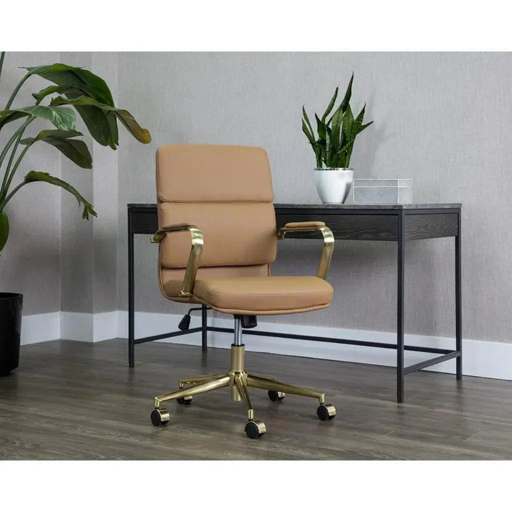 Kleo Leather Stylish Office Chair-Office Chairs-SUNPAN-LOOMLAN