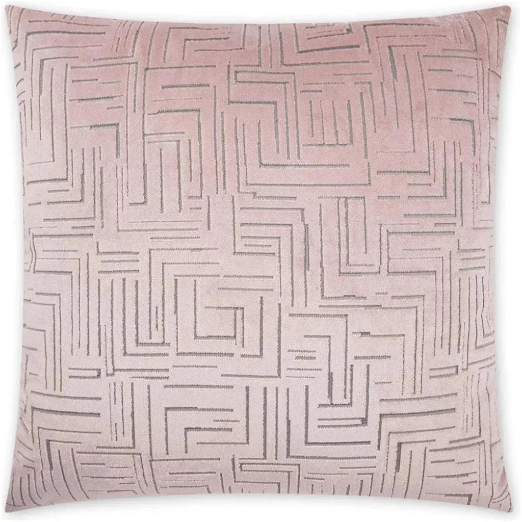 Klint Rose Geometric Blush Large Throw Pillow Insert - LOOMLAN - D.V. Kap - Throw Pillows