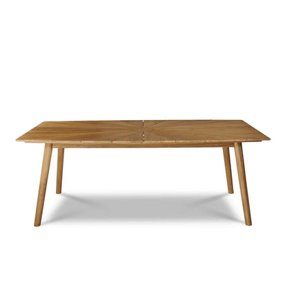 Klint Teak Patio Rectangular Dining Set 7PC-Outdoor Dining Sets-HiTeak-LOOMLAN