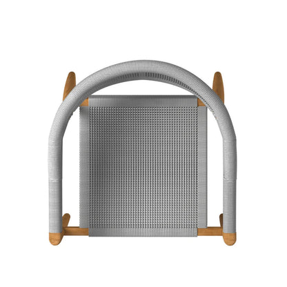 Klint Teak Stackable Rope Patio Dining Armchair 4PC-Outdoor Dining Chairs-HiTeak-LOOMLAN