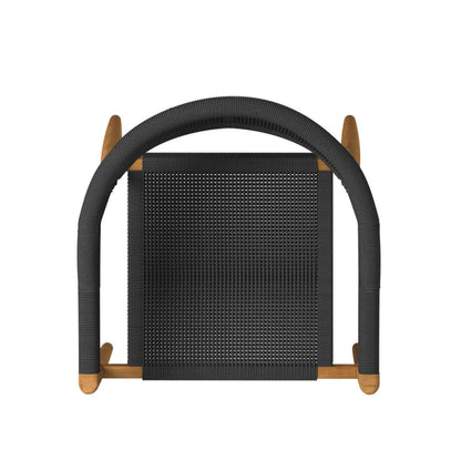 Klint Teak Stackable Rope Patio Dining Armchair 4PC-Outdoor Dining Chairs-HiTeak-LOOMLAN