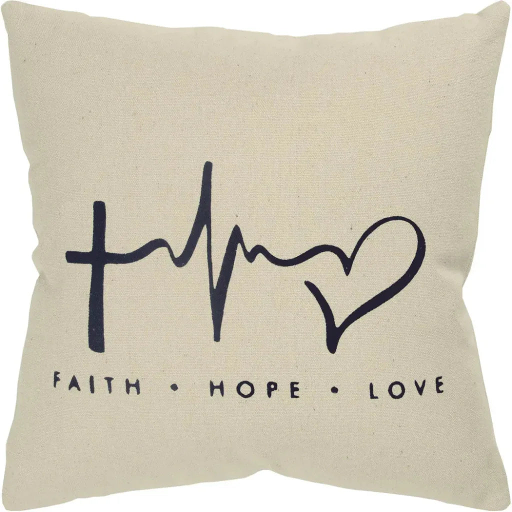 Knife Edge Sentiment Inked Brown Pillow Insert - LOOMLAN - LOOMLAN - Throw Pillows