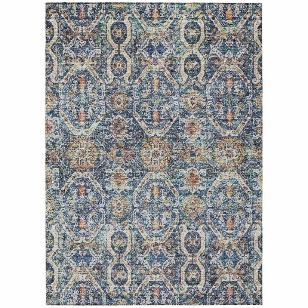 Knotra Blue Washable Indoor - Outdoor Rug - LOOMLAN - LOOMLAN Rugs - Outdoor Rugs