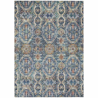 Knotra Blue Washable Indoor - Outdoor Rug - LOOMLAN - LOOMLAN Rugs - Outdoor Rugs