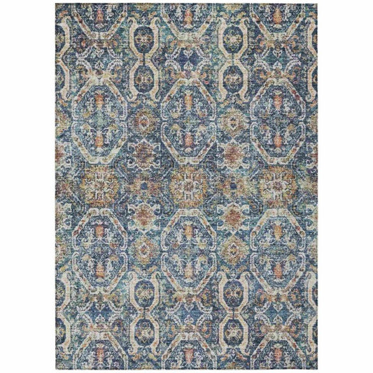 Knotra Blue Washable Indoor - Outdoor Rug - LOOMLAN - LOOMLAN Rugs - Outdoor Rugs