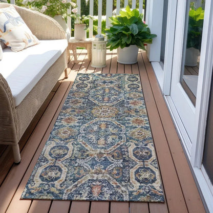 Knotra Blue Washable Indoor - Outdoor Rug - LOOMLAN - LOOMLAN Rugs - Outdoor Rugs