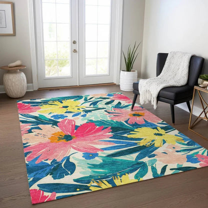 Knottia Pink Washable Indoor - Outdoor Rug - LOOMLAN - LOOMLAN Rugs - Outdoor Rugs