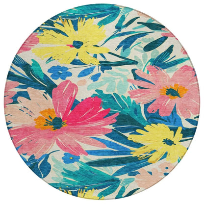 Knottia Pink Washable Indoor - Outdoor Rug - LOOMLAN - LOOMLAN Rugs - Outdoor Rugs