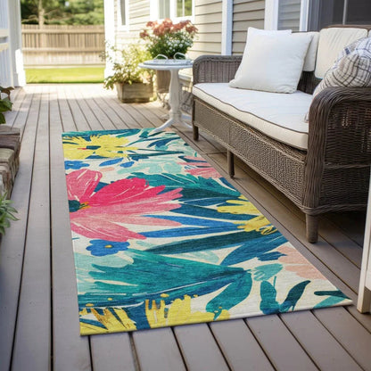 Knottia Pink Washable Indoor - Outdoor Rug - LOOMLAN - LOOMLAN Rugs - Outdoor Rugs