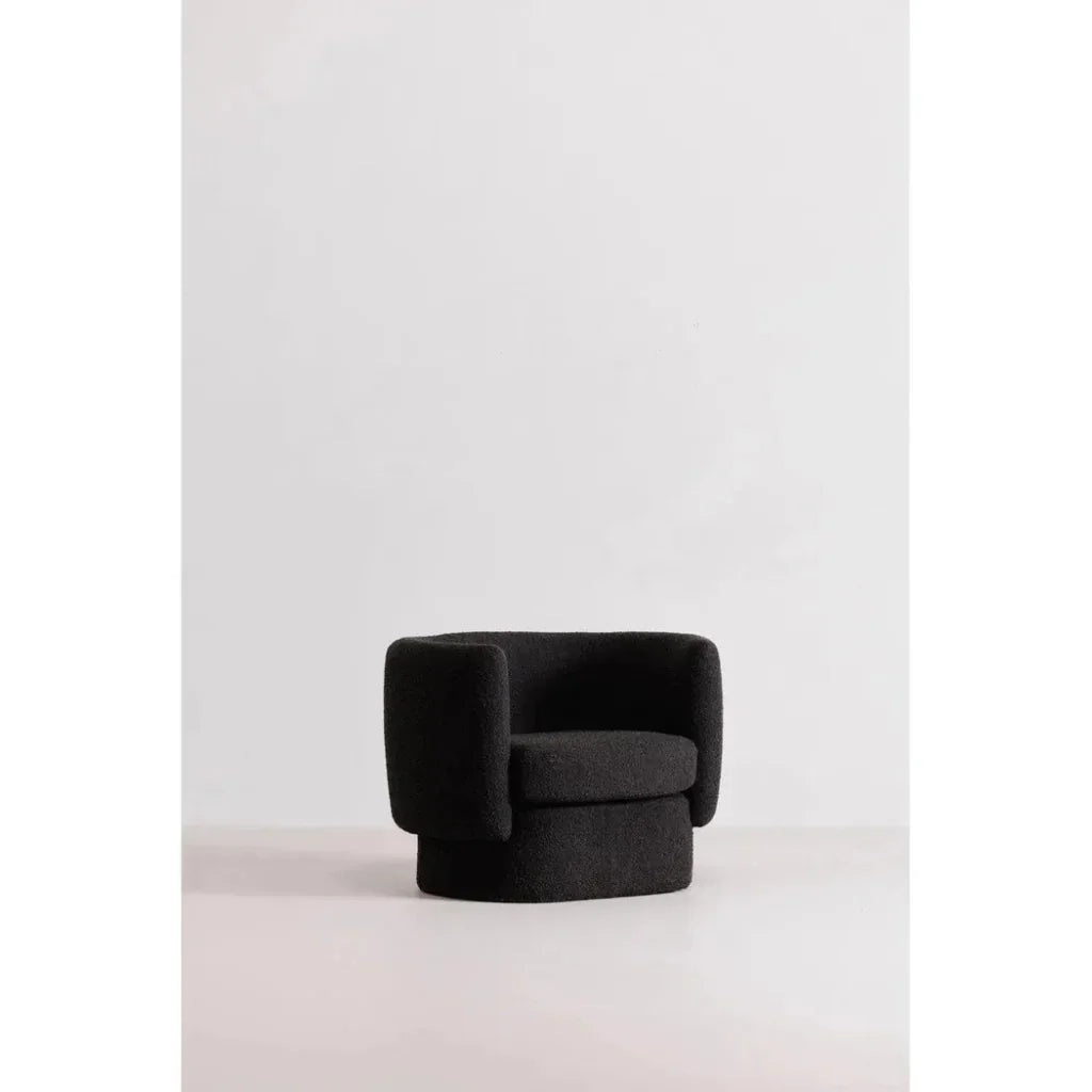 Koba Performance Fabric Black Armless Chair - LOOMLAN - Moe's Home - Club Chairs