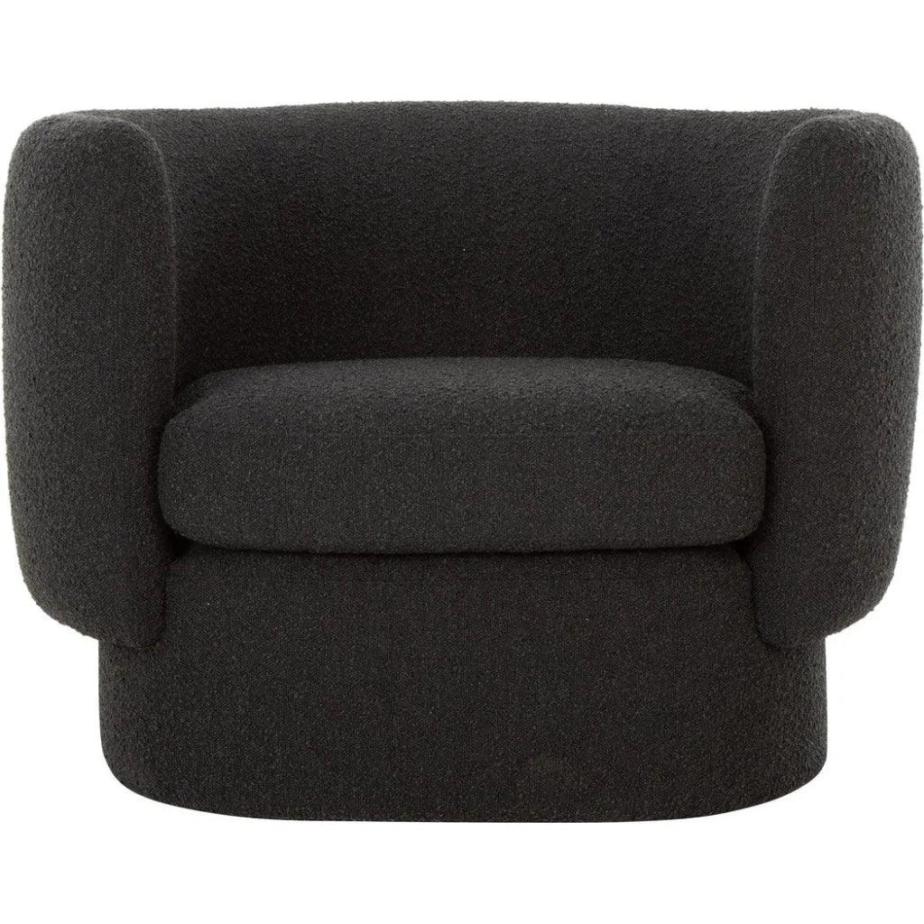 Koba Performance Fabric Black Armless Chair - LOOMLAN - Moe's Home - Club Chairs