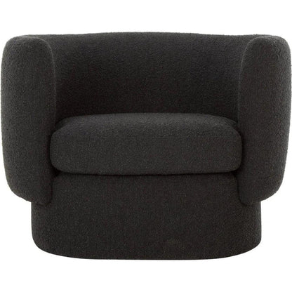 Koba Performance Fabric Black Armless Chair - LOOMLAN - Moe's Home - Club Chairs