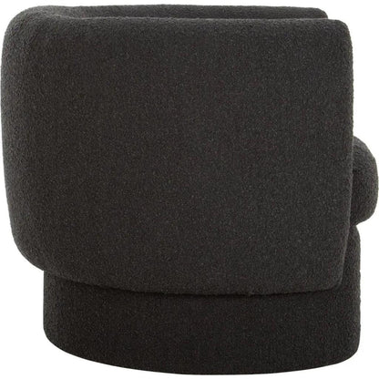 Koba Performance Fabric Black Armless Chair - LOOMLAN - Moe's Home - Club Chairs