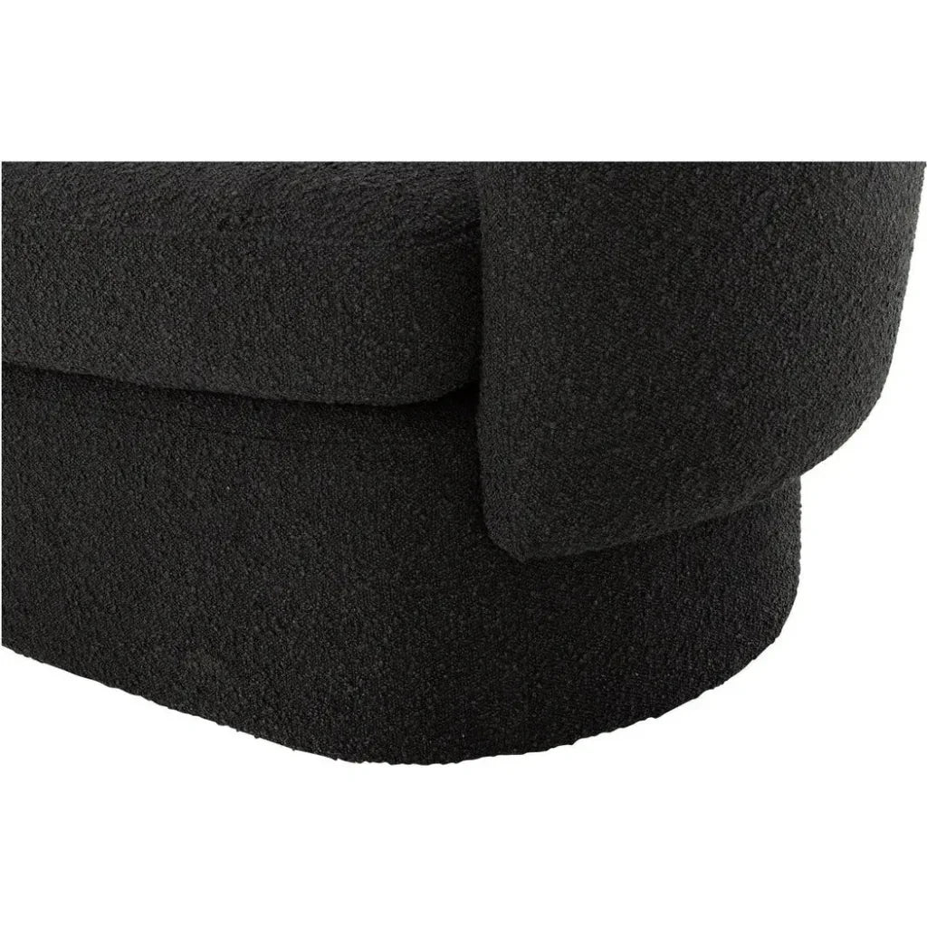 Koba Performance Fabric Black Armless Chair - LOOMLAN - Moe's Home - Club Chairs