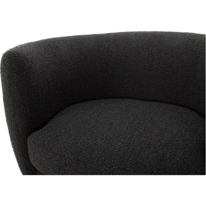 Koba Performance Fabric Black Armless Chair - LOOMLAN - Moe's Home - Club Chairs