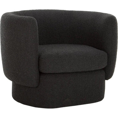 Koba Performance Fabric Black Armless Chair - LOOMLAN - Moe's Home - Club Chairs