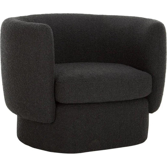 Koba Performance Fabric Black Armless Chair - LOOMLAN - Moe's Home - Club Chairs