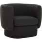 Koba Performance Fabric Black Armless Chair - LOOMLAN - Moe's Home - Club Chairs