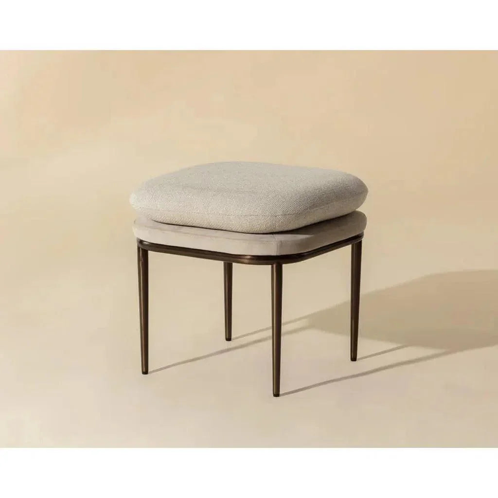 Koffi Fabric Contemporary Stool - LOOMLAN - SUNPAN - Poufs and Stools