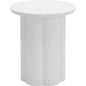 Kogur Aluminum White Round Side Table - LOOMLAN - Zuo Modern - Outdoor Side Tables