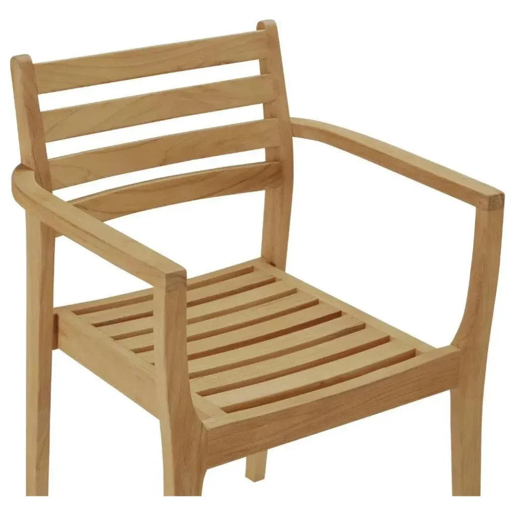 Kolding Stacking Armchair (Set of 4)-Outdoor Dining Chairs-HiTeak-LOOMLAN