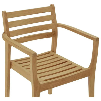 Kolding Stacking Armchair (Set of 4)-Outdoor Dining Chairs-HiTeak-LOOMLAN