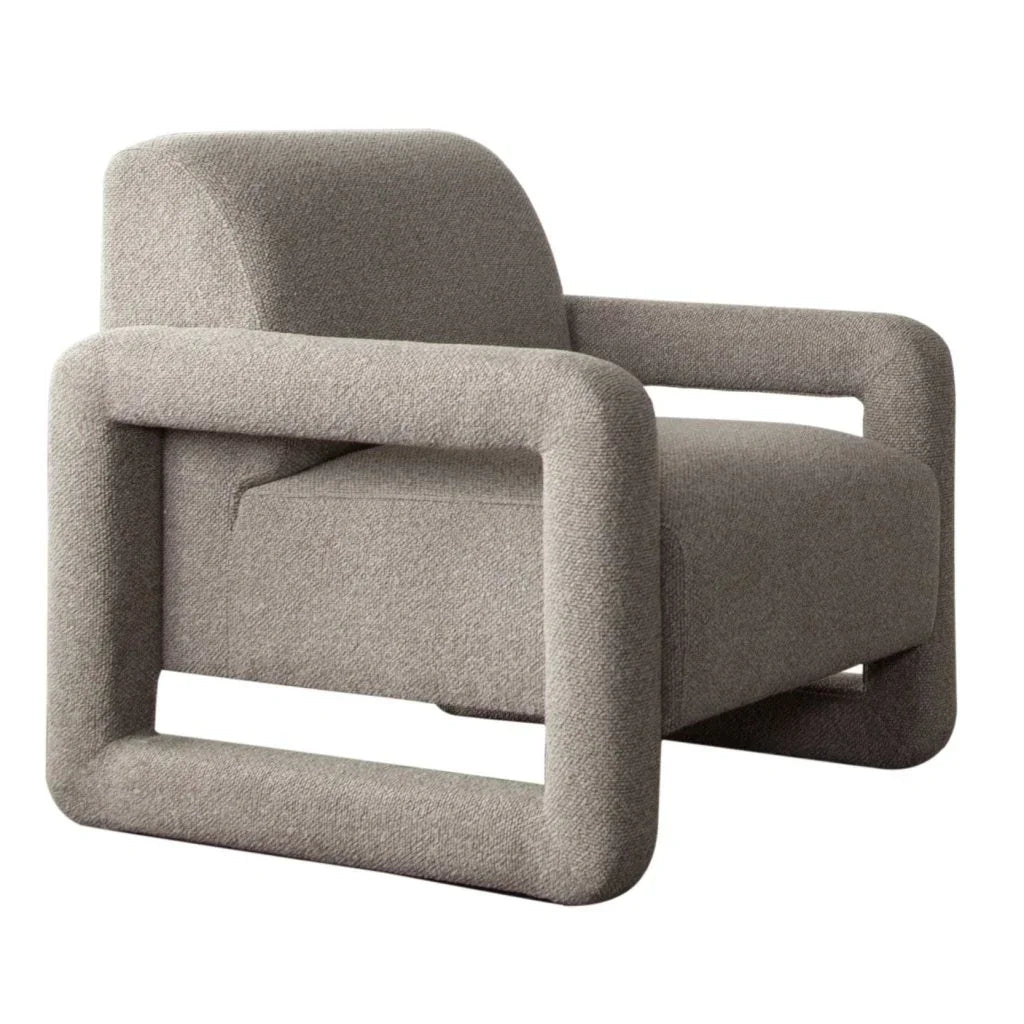 Kona Mink Fabric Open Arm Accent Chair - LOOMLAN - Diamond Sofa - Club Chairs